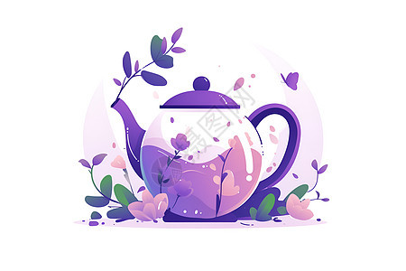神奇的紫色茶壶图片