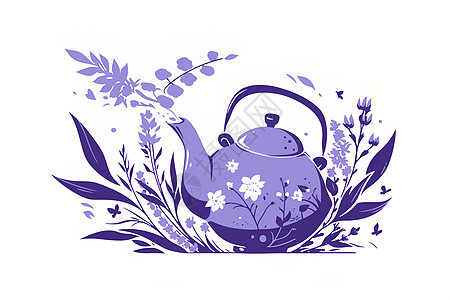 日式紫砂茶壶图片