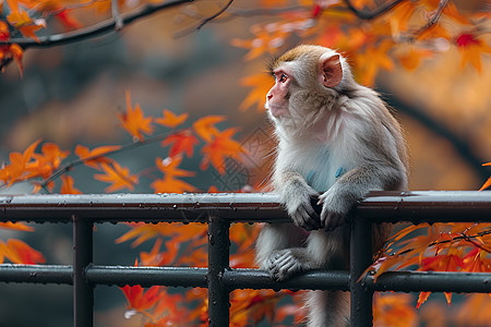 秋日里的白猕猴图片