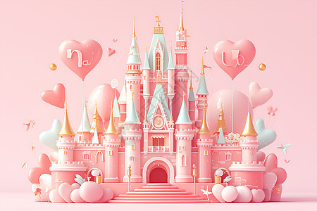 童话粉色城堡图片