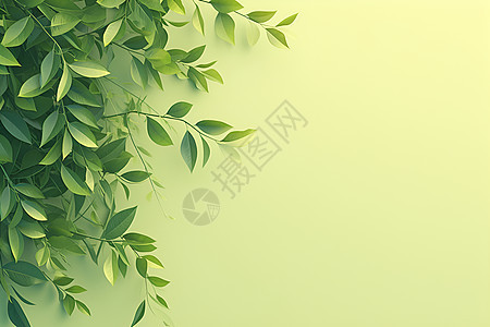 绿叶点缀的壁纸图片