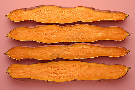 金黄的烤红薯图片