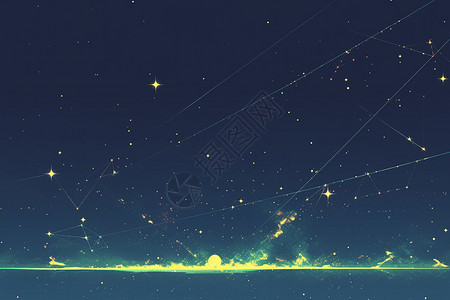 绚丽的夜空星辰图片