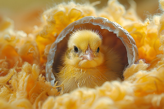 小鸡在蛋壳里图片