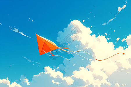 蓝天中的风筝图片