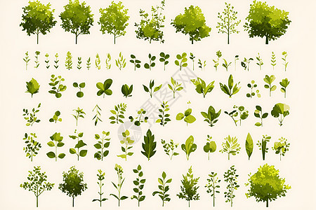 绿色树林植物图片