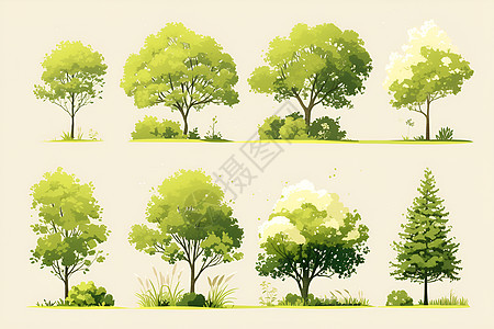 绿意树木图片