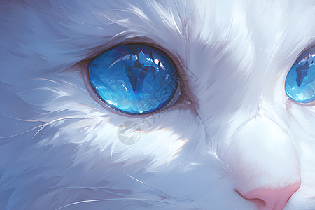 白猫蓝眸图片