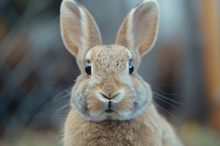 一只竖起耳朵的兔子图片