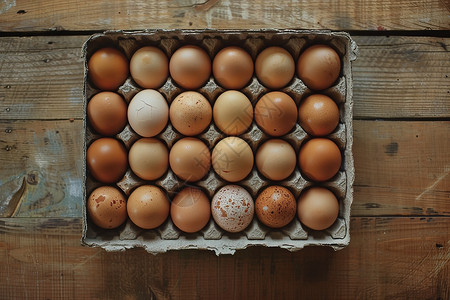 木桌上的鸡蛋图片
