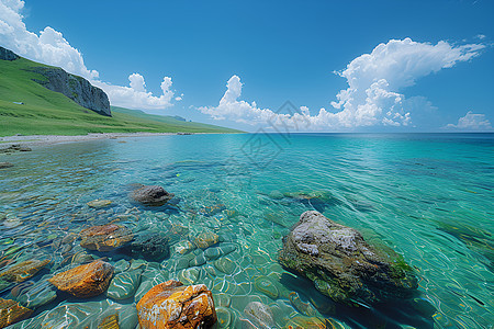 青海湖的独特景观图片