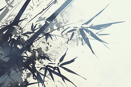 竹子的艺术水墨画图片