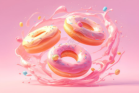 健康美味的甜甜圈图片