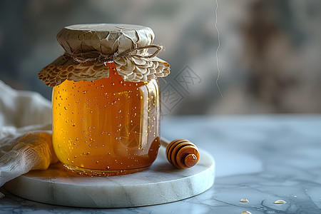 玻璃罐子里的蜂蜜图片