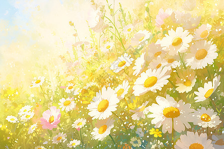 阳光下盛开的野花图片