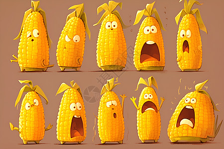 可爱的卡通玉米图片