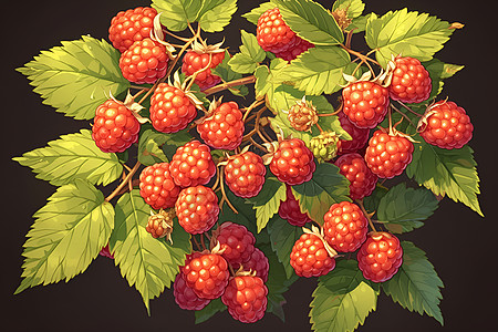 成熟的健康树莓图片