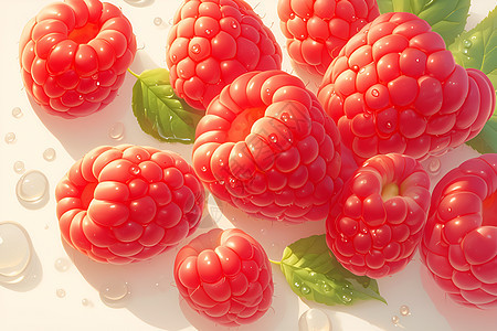 健康多汁的树莓图片