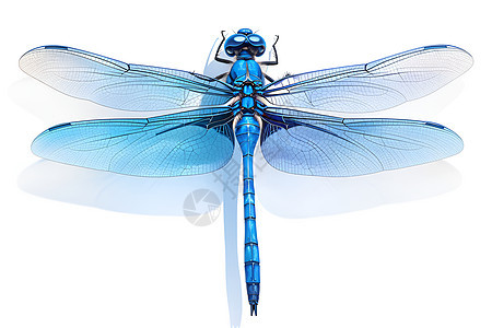 蓝色蜻蜓展翅翱翔图片