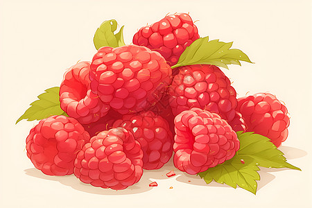 美味多汁的树莓图片