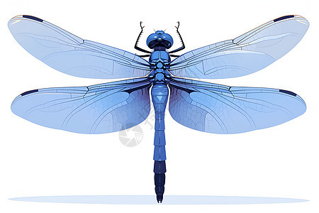 幽静夏日蓝色蜻蜓图片