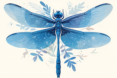 可爱的蓝色蜻蜓图片