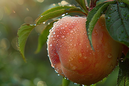 果园的桃子成熟图片