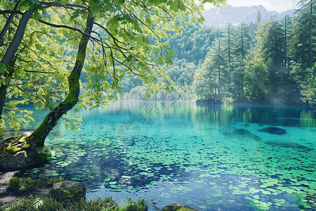 湖边美丽风景图片