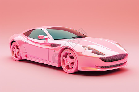 粉色的车子图片