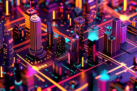 城市的计算机科技图片