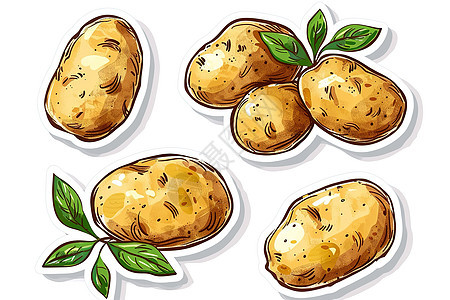 可爱的土豆插画图片