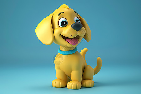 可爱黄色小狗图片