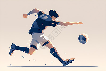 足球运动员的插画图片