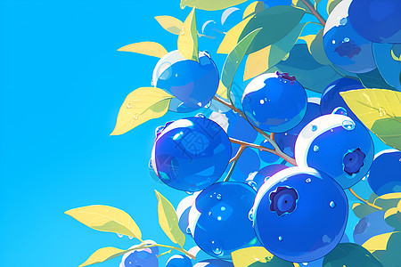 蓝莓树下的童话世界图片