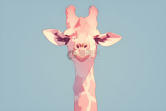 长颈鹿的插画图片
