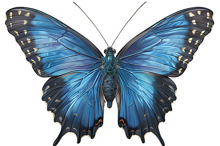 蓝色蝴蝶的细节图片