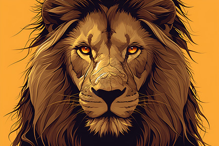 自信的狮子头像图片