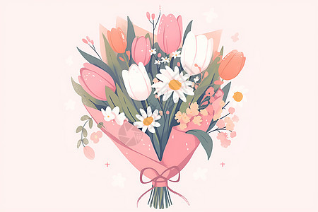 美丽的郁金香花束图片