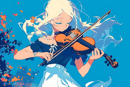 天才少女的小提琴独奏图片