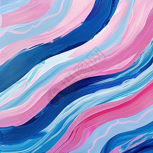 蓝色粉色白色波浪纹样图片