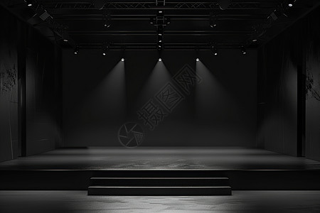黑色调的舞台图片