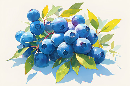 清新蓝莓图片