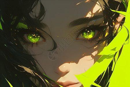美丽的绿眼睛女子图片