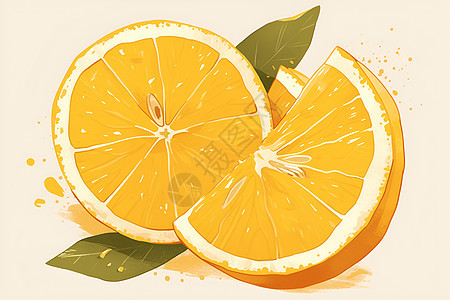 鲜艳橙子插图图片
