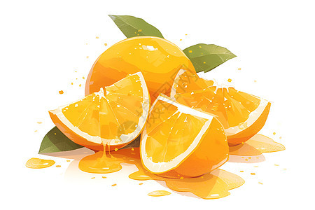 橘子插图图片