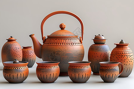 陶瓷茶具背景图片