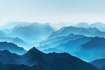 蓝色山脉背景图片