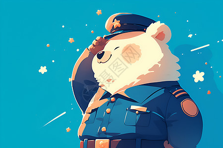 胖熊的警察形象图片