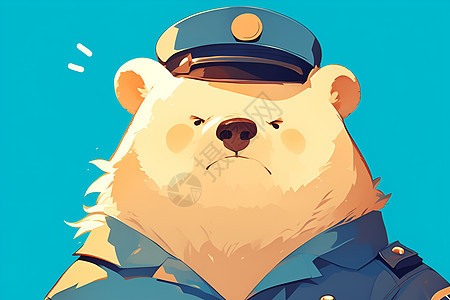 熊穿着警察制服图片