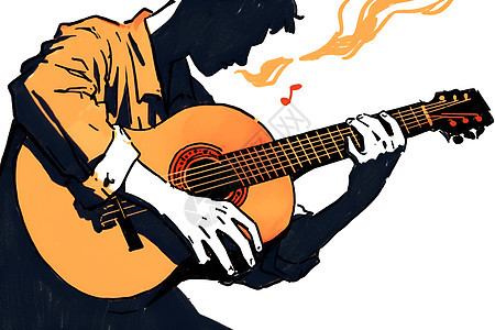 吉他狂人燃烧的旋律图片